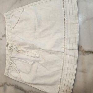 ATM Anthony Thomas Melillo Cream Linen Skirt
